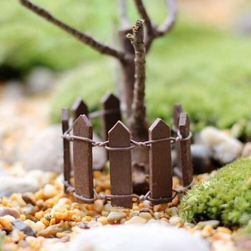 Micro Landscape Decoration Succulent Wooden Fence Mini Fence Yard Decoration Small Ornaments Home Decoration