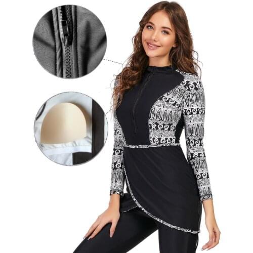 Muslim swimwear Women Middle East Islamic Traditional Hijab Full Cover Burkinis Red Swimsuit Bathing Suit For Lady 4XL