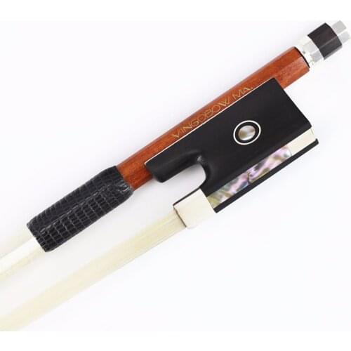 950V 4/4 Size Tourte Master Pernambuco VIOLIN BOW Ebony Frog Pure Silver Fitted Natural White Horsehair Violin Parts Accessories