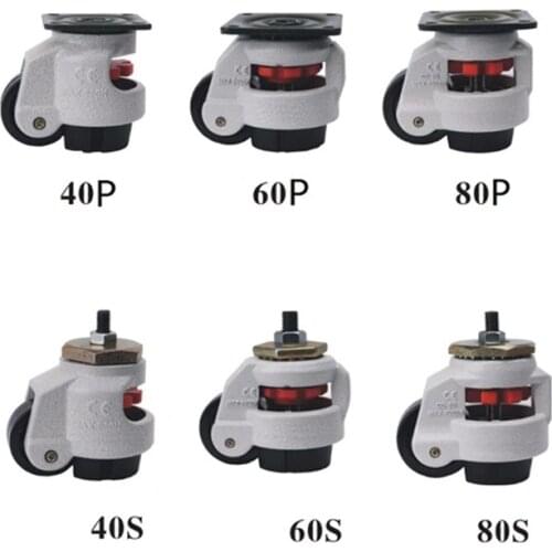 Nylon Wheel and NBR Pad Leveling Caster Castor Levelling Adjusted Nylon Support Industrial Casters Wheels