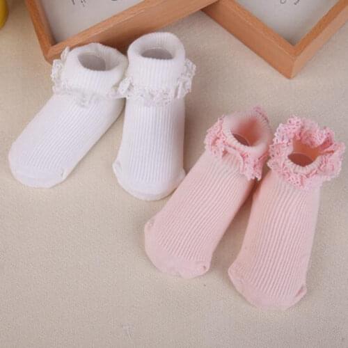 1 Pieces Cotton Spring Autumn Children Flower Lace Solid Kids Baby Girls Kids Dance Floral Ballet Newborn Gift Anti Slip Socks