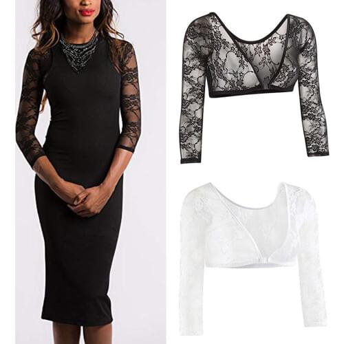 2019 New Women Lace Vest Sheer Mesh Seamless Arm Shaper Slimming Short Cropped Top V-Neck Hollow CardiganAcces Plus Size S-3XL