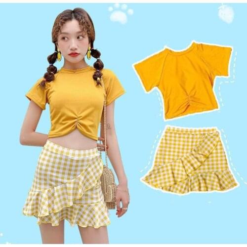 2021 New Brazilian Two Piece Swimsuit Lattice Monokini Sexy High Waist Bikini Solid Swimwear Bodysuits Swimming Suit Swimskirt