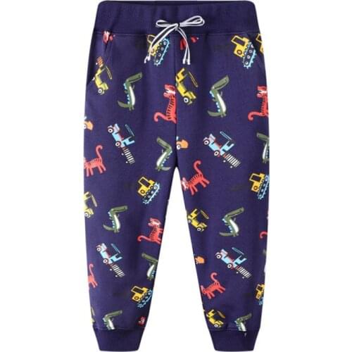 Funnygame New 2021 Cartoon Childrens Long Pants Cotton Cute Boys Girls Sweatpants for Autumn Spring Kids Trousers Pants