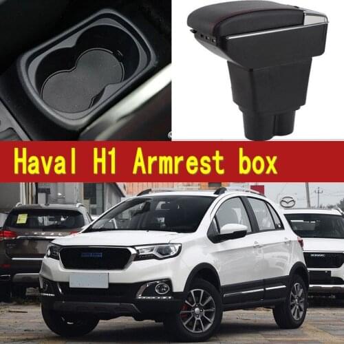 For Haval H1 armrest box hover armrest central Store content Storage box with cup holder ashtray USB interface 2008-2013