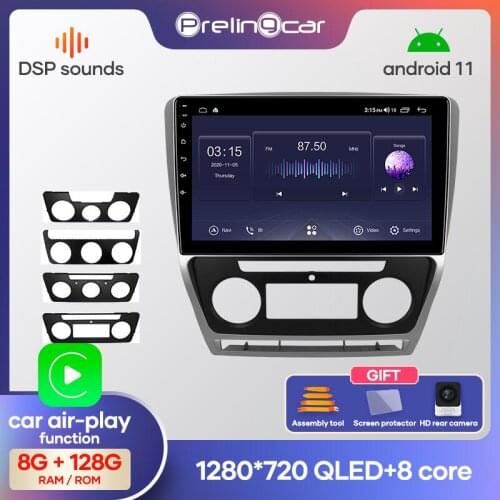 Prelingcar Android10.0 NO 2 din DVD Octa-Core Car Radio Multimedia Video Player GPS Navigation For SKODA OCTAVIA 2 2010 11 12 13