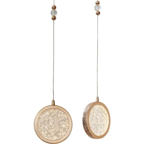 Nordic luxury Korean gold pendant lights bedroom bedside Aisle modern lamps living room table bar small hanging decor luminaires