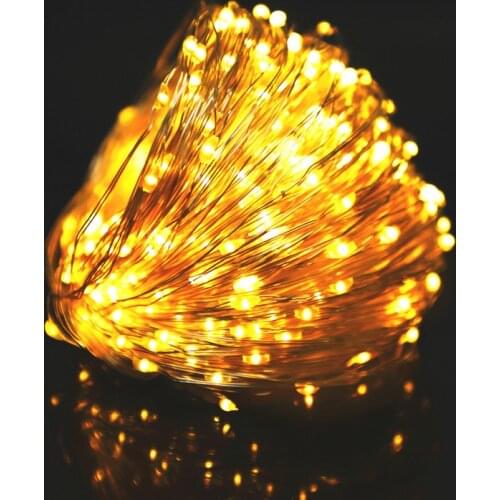 Fairy Lights Copper Wire LED String Lights Christmas Garland Indoor Bedroom Home Wedding New Year Decoration Battery Powered USB