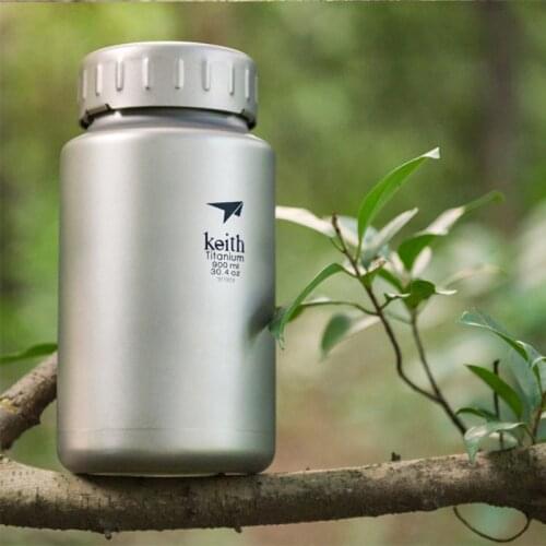 Keith Titanium Bottle Large Capacity Non-threaded Kettle Wide Mouth Bottle With Kettle Bag Large Capacity 900ml 1200ml
