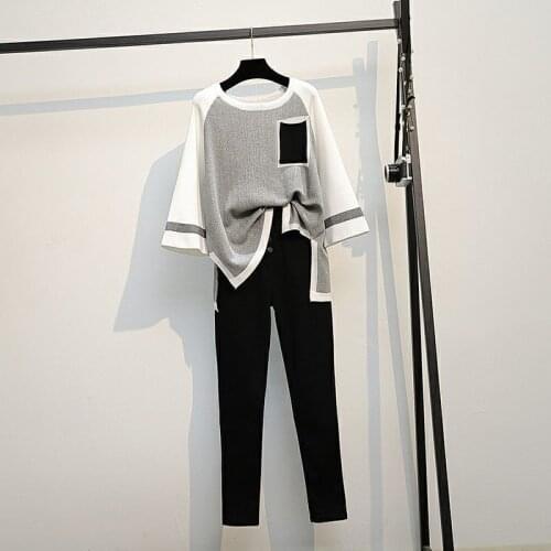 Womens Suits, Plus Size Womens Clothing, 2021 New Style, Age-reducing and Thinning, Two-piece Fashion, Two-piece Women