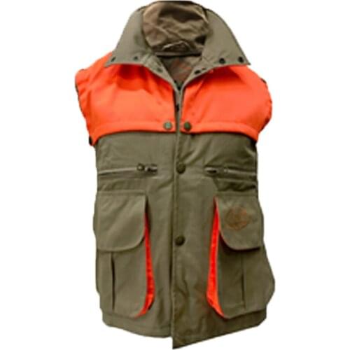 Vest waistcoat sleeveless hunting safety beige canvas clothing Hunter