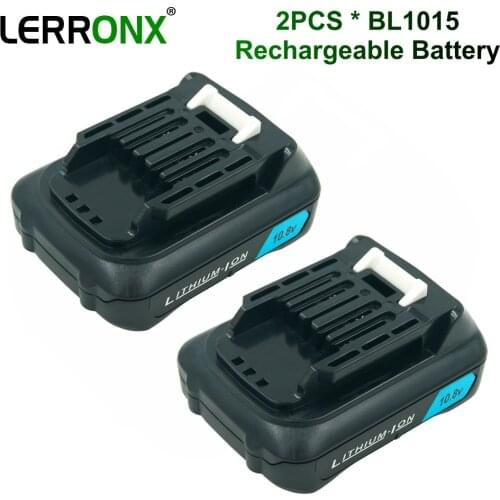 2PCS BL1015 10.8V 12V Lithium 2000mAh Rechargeable battery for Makita Power Tools BL1020B BL1040B BL1041B DF031D DF331D HP331D