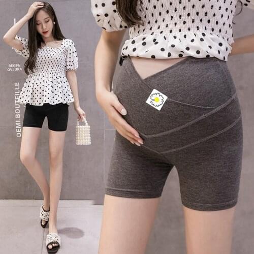 2953# Maternity Leisure Pants Summer Cotton Shorts Support Abdomen Elastic for Pregnant Women Shorts Maternity Trousers