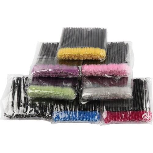 50PCS Disposable Eyelash Mini Brush Mascara Applicator Wand Makeup Brushes Eyes Care Styling Tools Eyelash Extension Tool