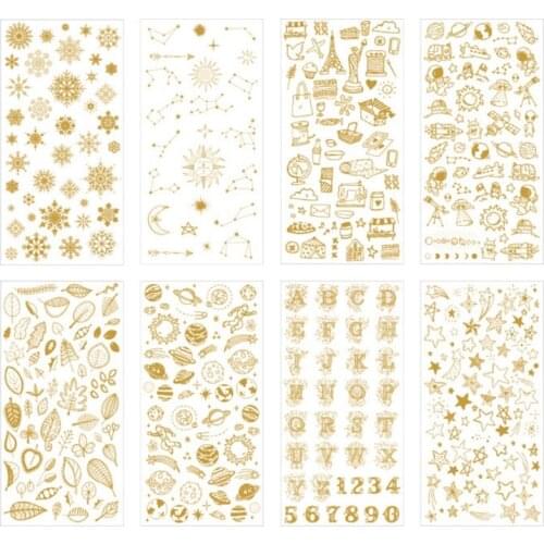 8 Sheets UV Epoxy Resin Filling Material Stickers Resin Mold Decorative Lables