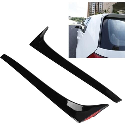 2pcs ABS Car Rear Window Side Wing Spoiler Fits for 7 2014 2015 2016 2017 2018 2019 Car Spoiler Rear