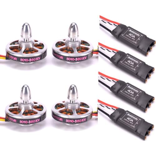 4Pcs 5010 360KV / 750kv High Torque Brushless Motors + 4Pcs Readytosky 40A ESC OPTO 2-6S for F550 ZD550 ZD850