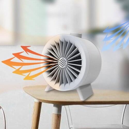 Electric Space Heater Auto-Off Timmer Adjustable Quiet Heated Personal Fan Ceramic Thermostat Office Living Room Home Decors
