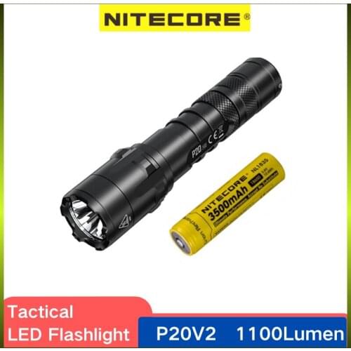 NITECORE P20V2 Flashlight 1100 Lumens Super Bright Utilizes a CREE XP-L2 V6 LED Tactical Flashlight For Outdoor Lighting