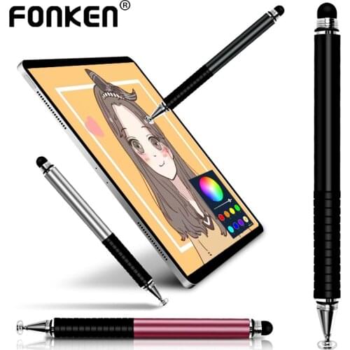 FONKEN Universal 2 In 1 Stylus Pen Drawing For Tablet Pencil Capacitive Screen Caneta Touch Pen For iPad Pro Smartphone Android