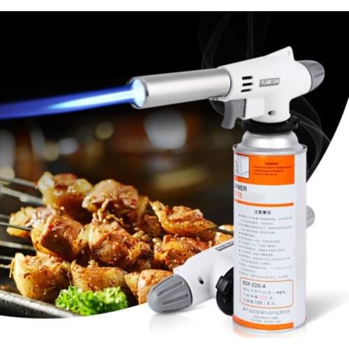 Camping Gas Torch Welding Fire Maker Lighter Butane Burner Flame Portable Baking Barbecue Igniter Camping Equipment Accessories