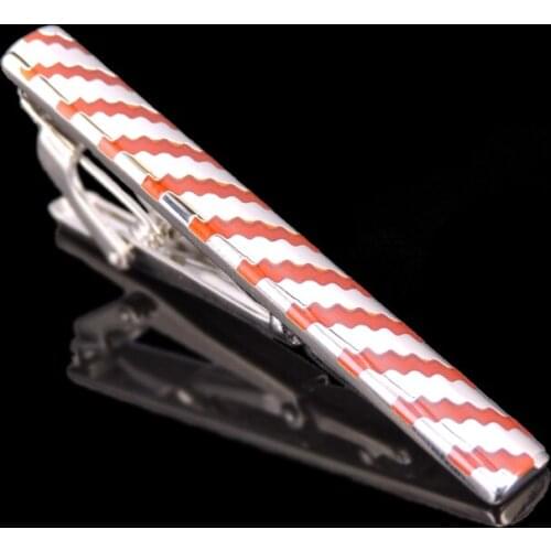 Red tie clip classic red line tie clip mens business shirt tie clip mens suit brand tie clip