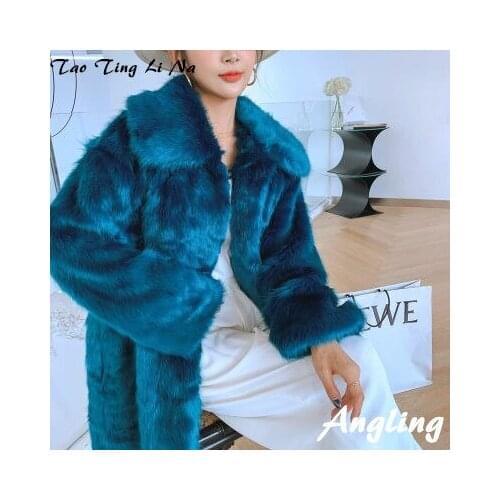 Top brand Style 2020 New High-end Fashion Women Faux Fur Coat S20 high quality