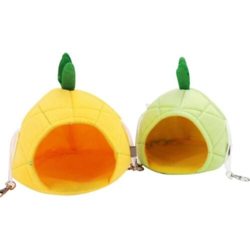 Small Pet Houses Pineapple Frog Hamster Hanging Bed House Warm Hedgehog Guinea Pig Bed For Small Breed