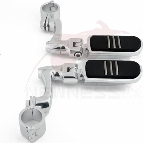 Motorcycle Highway Pegs for Harley Honda Yamaha Chopper Bobber 1.25" Engine Guard Footrest Foot Pegs Mount Clamp Kit Universal