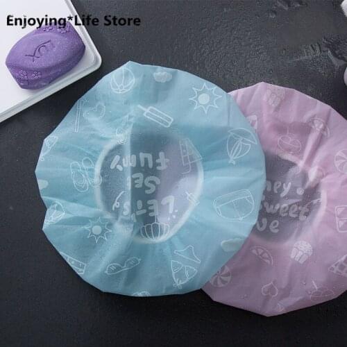 Cartoon Thick Bathroom Waterproof Shower Cap Ladies Waterproof Bath Shower Cap Tuban