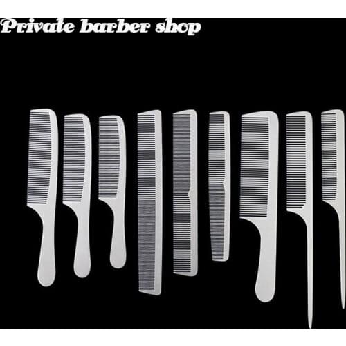 Hairdressing Tools Steel Comb Stainless Steel Hair Cutting Comb Metal Teeth Haircut Comb Apple Steel Comb Flat Hair Comb
