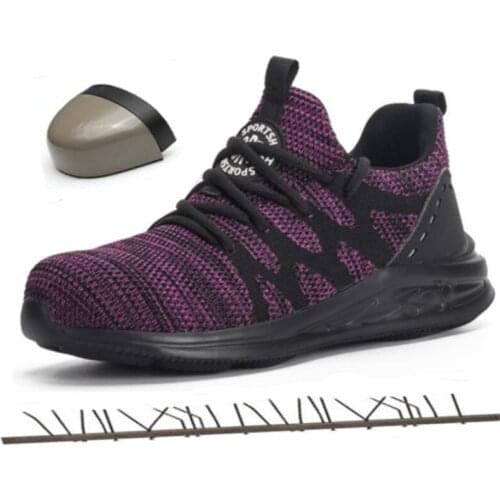 Brand Designer Safety Shoes Boots for Men Autumn Breathable Work Shoes Steel Toe Indestructible Safety Work Boots Men Sneakers