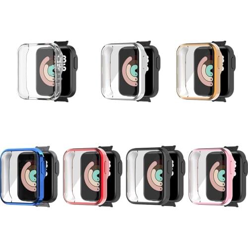 Soft Colorful TPU Case Watch Protector Case Screen Protective Cover Skin Shell for -Xiaomi Mi Watch Lite Redmi Watch Accessories