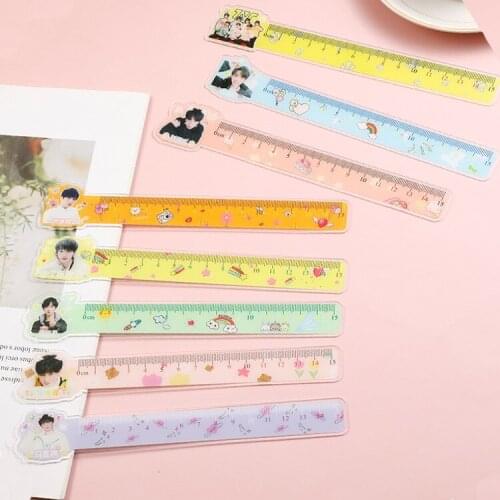 The Same Ruler for TNT Era Youth League Song Yaxuan Ding Chengxin Zhang Zhenyuan Ma Jiaqi Ruler Set Star Peripheral Stationery