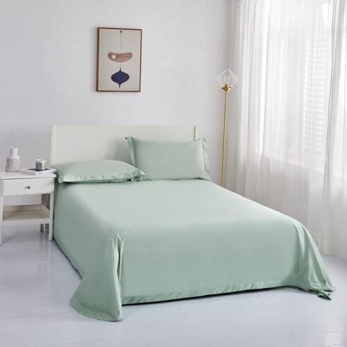 2020 new products 60 Count long staple cotton Bed cover Fitted Sheet Pillowcases 2/3 pcs Solid color Luxury Bedding