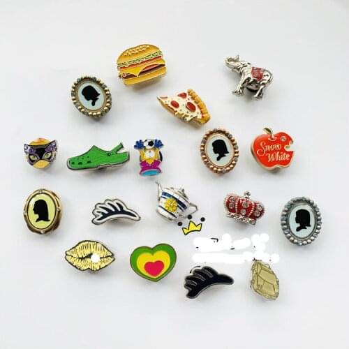 Geniune Cute Shoe Charms Accessories Cartoon Metal Shoes Buckle Burger Pizza Elephant Sandals Charms Decorations Kids Gift
