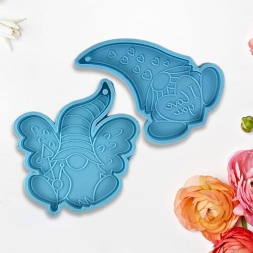 Dwarf Doll Shaped Pendants Epoxy Resin Mold DIY Crafts Jewelry Casting Tool Keychain Silicone Mould