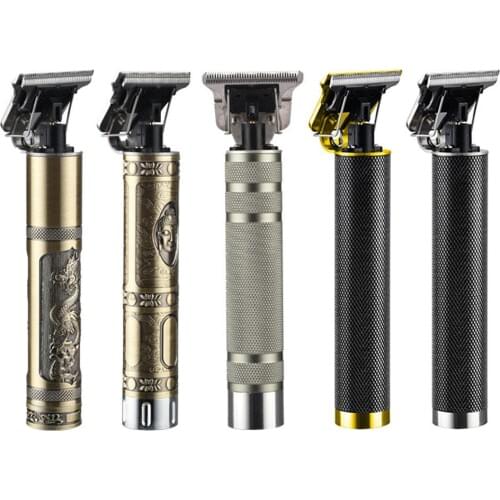 Professional Close Cutting Hair Trimmer Rechargeable Electric Hair Clipper Barbershop Cordless 0mm T-blade Baldheaded Outliner