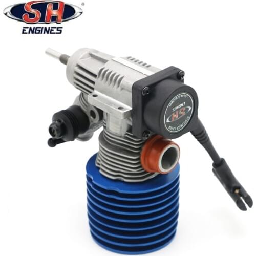 RC Car 1:8 Buggy Monster Truggy Nitro Engine Taiwan Imports Black SH 21 Engine 3.48CC M21-P3 Pull Starter