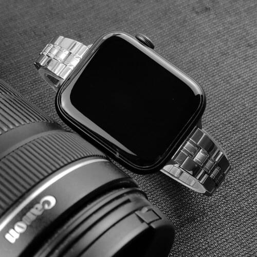 For apple watch series 6 se band 40mm 44mm 38mm 42mm slim stainless steel bracelet for iwatch se 6 5 4 3 metal replacement strap