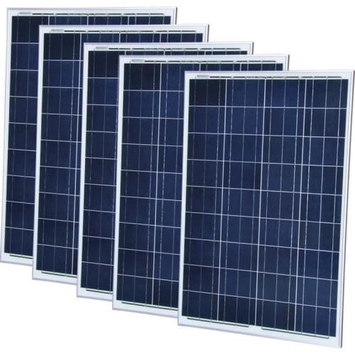 Solar Panel 12v 100w 5 Pcs Placa Solar 500W Solar Battery Charger China Photovaltic Panels System Marine Yacht Boat Motorhome
