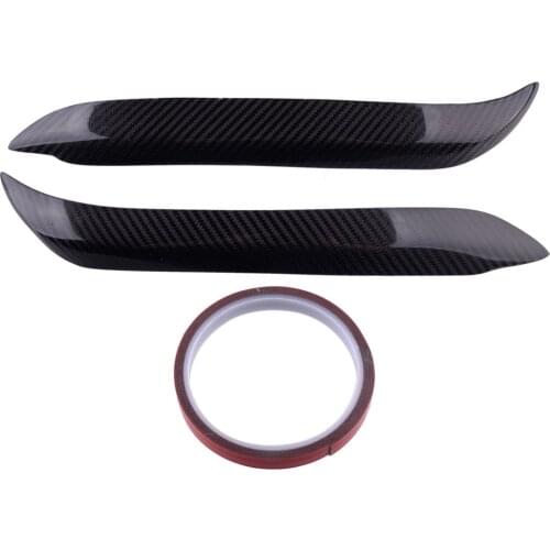 1Pair Car Front Headlight Eyebrows Eyelids Cover Carbon Fiber Fit for BMW 1 Series E81 E87 E82 E88 2008 2009 2010 2011 2012