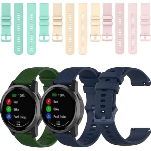 18 mm 20 mm 22mm Silicone strap WristBand For Garmin vivoactive 3 Forerunner 645 Replacement Watchband Strap For vivoactive3 4S