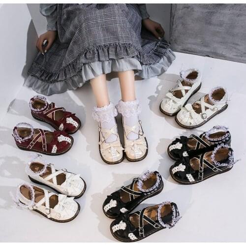 Angel Hymn Origional Lo Sweet Lace Big Head Doll Student Japanese Womens Shoes Cos Lolita Uniform Shoes