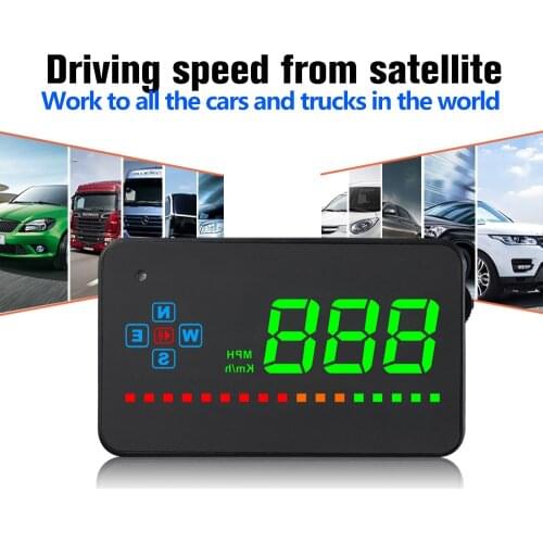 RMLKS Compatible With All Car Speed Projector GPS Digital Car Speedometer A2 Electronics Head Up Display Auto HUD Windshield Pro