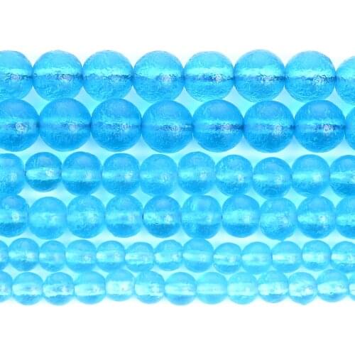 Lake Blue Moldavite Czech Meteorite Natural Stone Beads Round Beads For Jewelry Making DIY Bracelets Accessories Beads 6/8/10MM