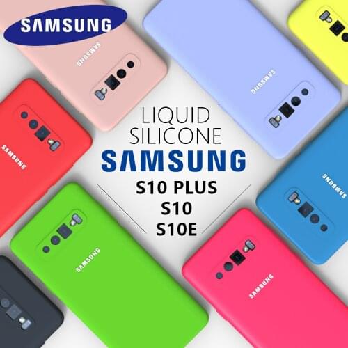 For Samsung Galaxy S10 Plus Case Soft Liquid Silicone Shockproof Cover For S10e Protection S21 S20 Ultra S20FE A52 A72 A32 A81