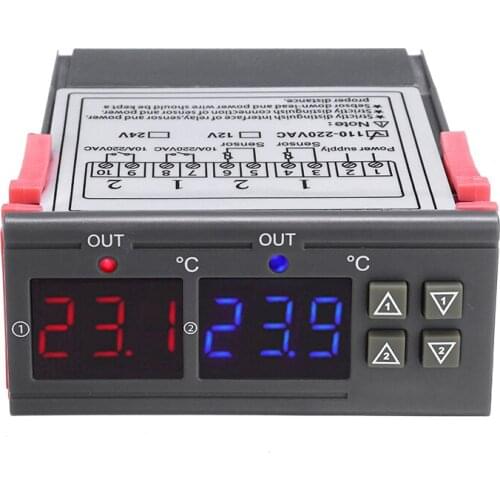 110-220V Digital Temperature Controller STC-3008 Digital Temperature Controller Thermostat NTC Sensor Heat Cool Control