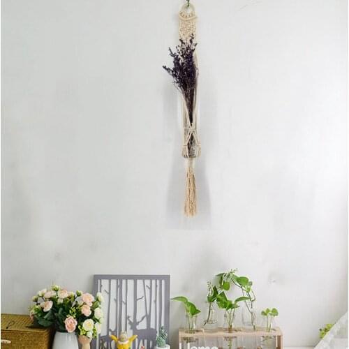 Flower Pot Macrame Cotton Rope Hanging Planter Basket Hemp Rope Braided Large Pot Holder Home Garden Decoration Accs