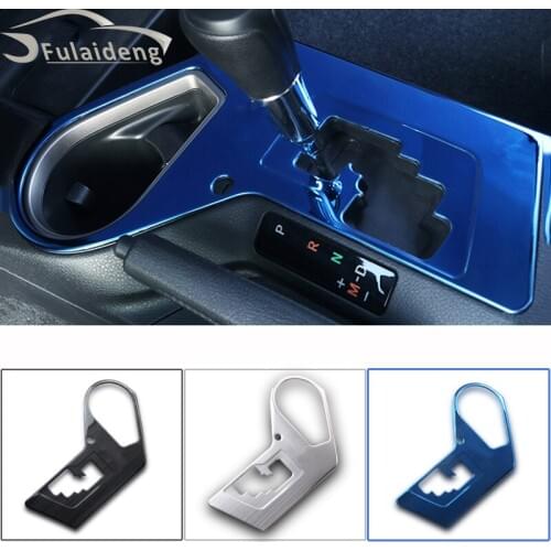 For Toyota RAV4 2016-2018 Blue/Silver/Black titanium Interior Gear Shift Panel Cover Trim car styling accessories